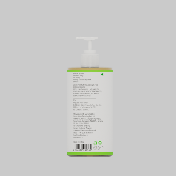 Natuur - Hand sanitizer gel - lemongrass and eucalyptus - 500mL