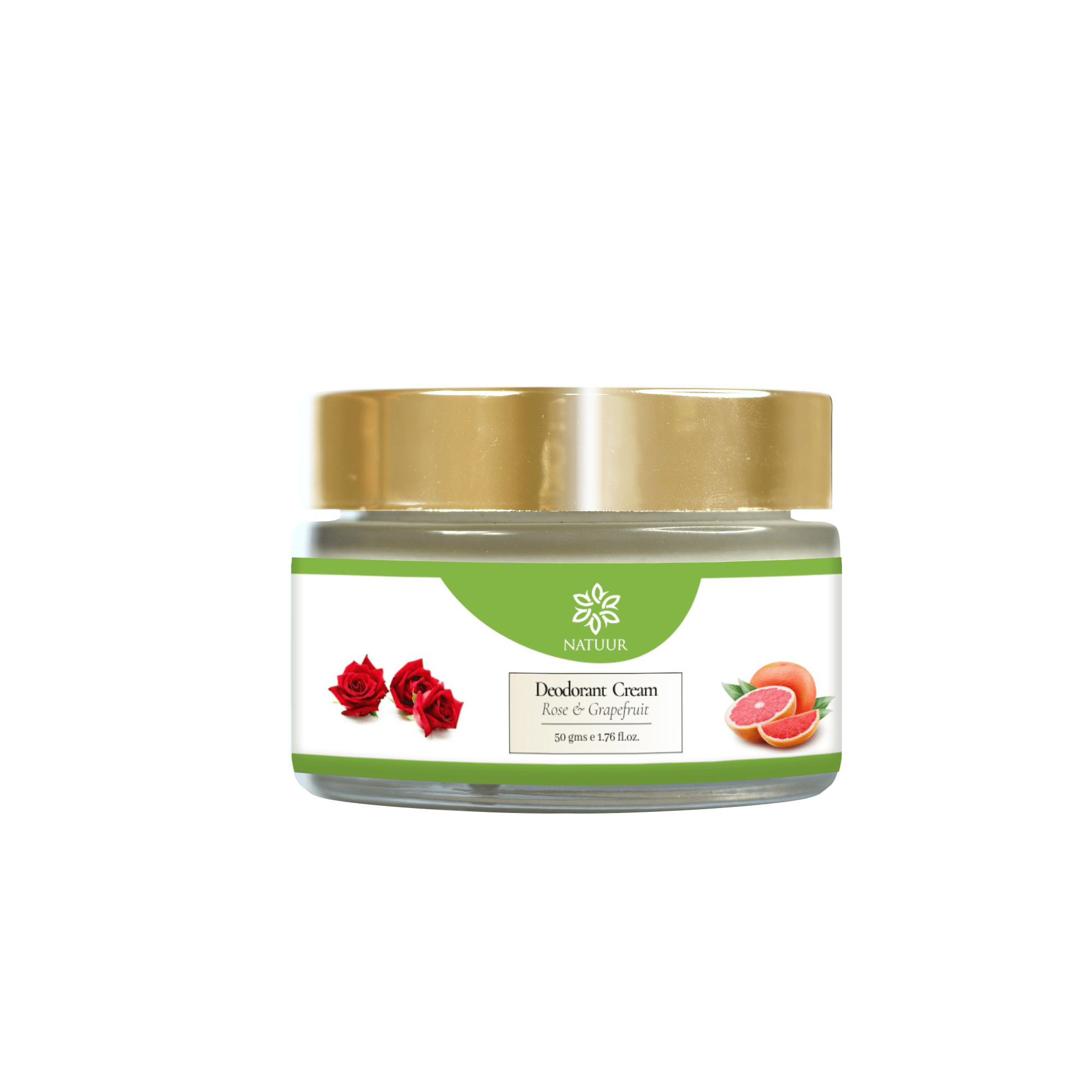 Natuur - Deodorant Cream - Rose and Grapefruit - 50gms
