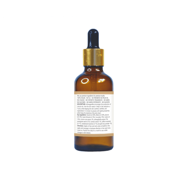 Natuur – Gold Ashwagandha Licorice brightening face serum – 50mL