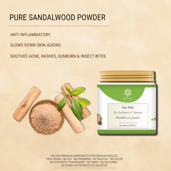 Natuur - pure Sandalwood Powder - 100 gms