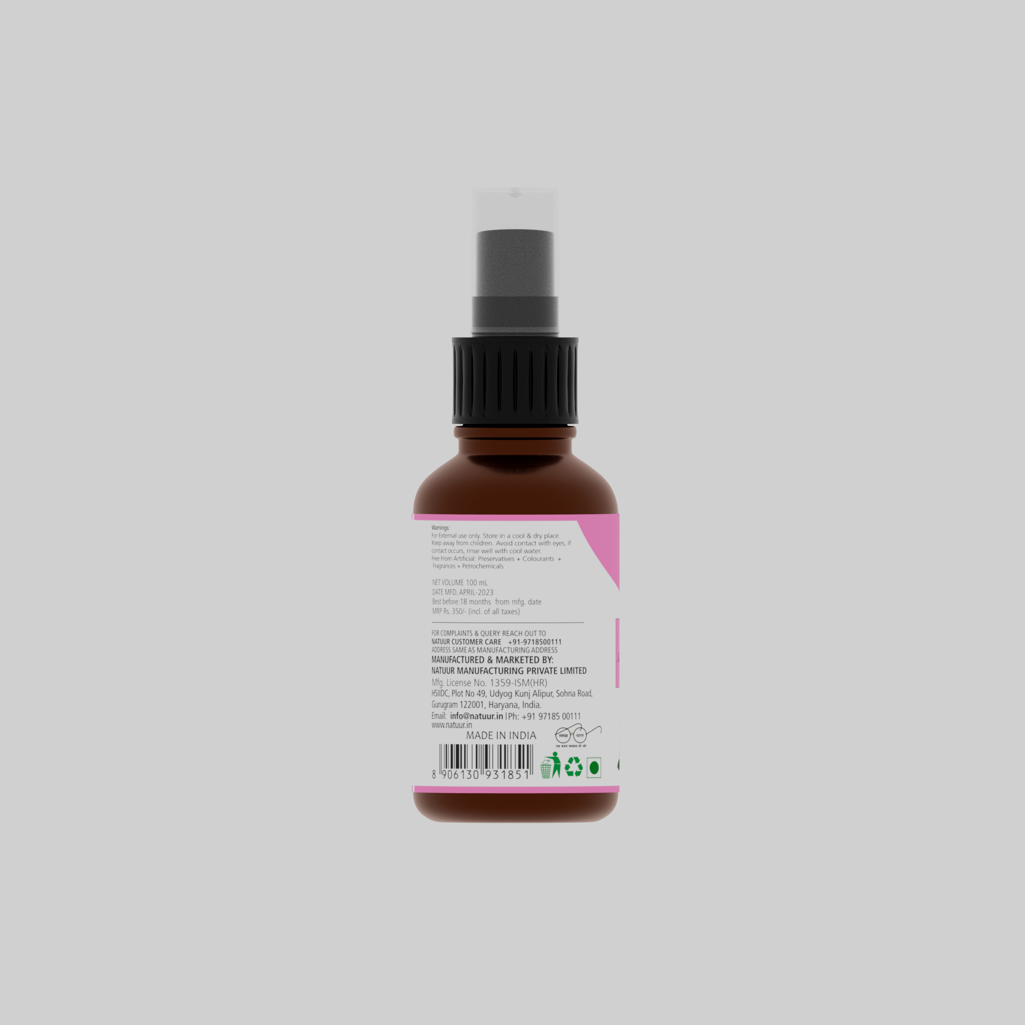 Natuur – Facial Mist Tea Rose and Jasmine – Soothing – 100 ml