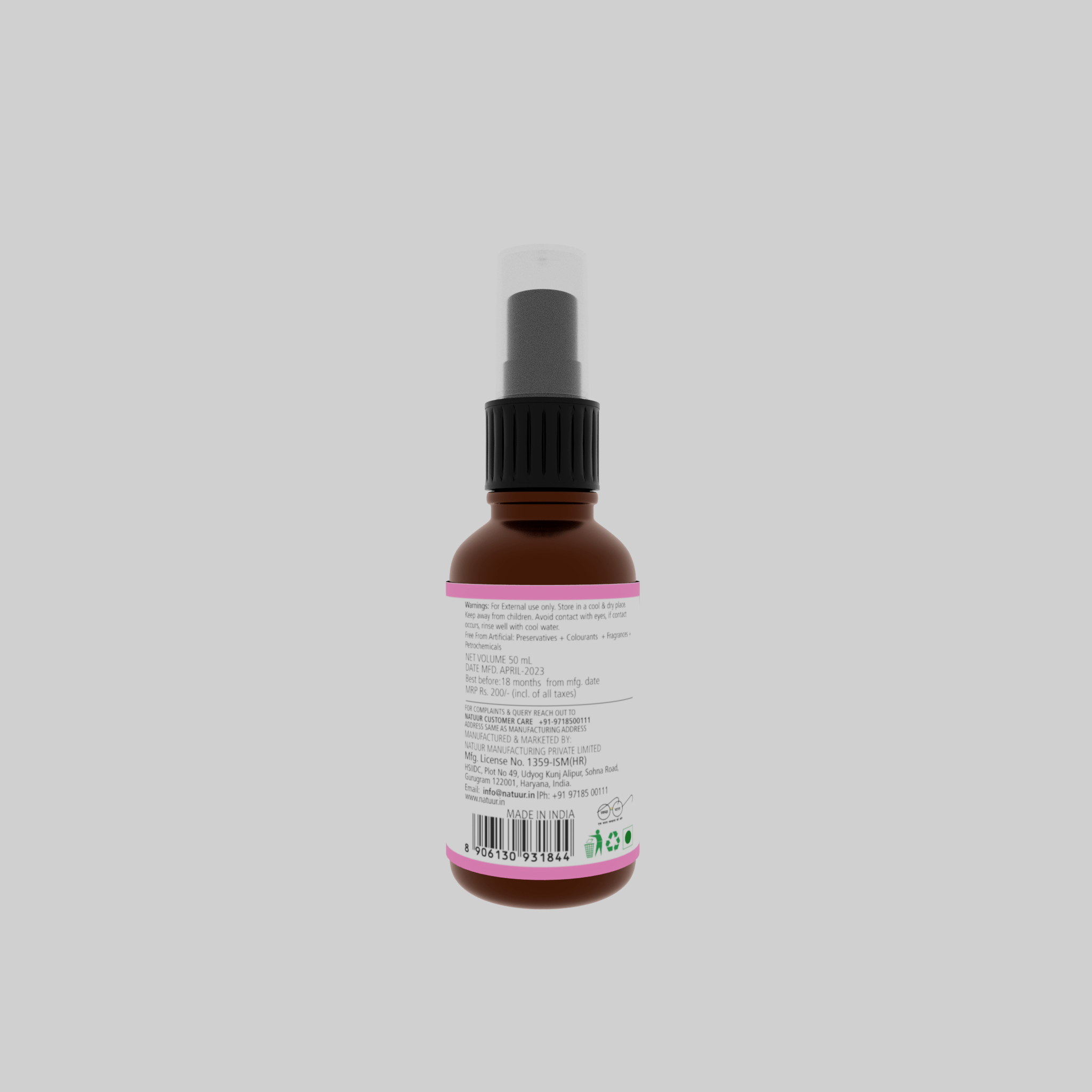 Natuur – Facial Mist Tea Rose and Jasmine Soothing – 50 ml