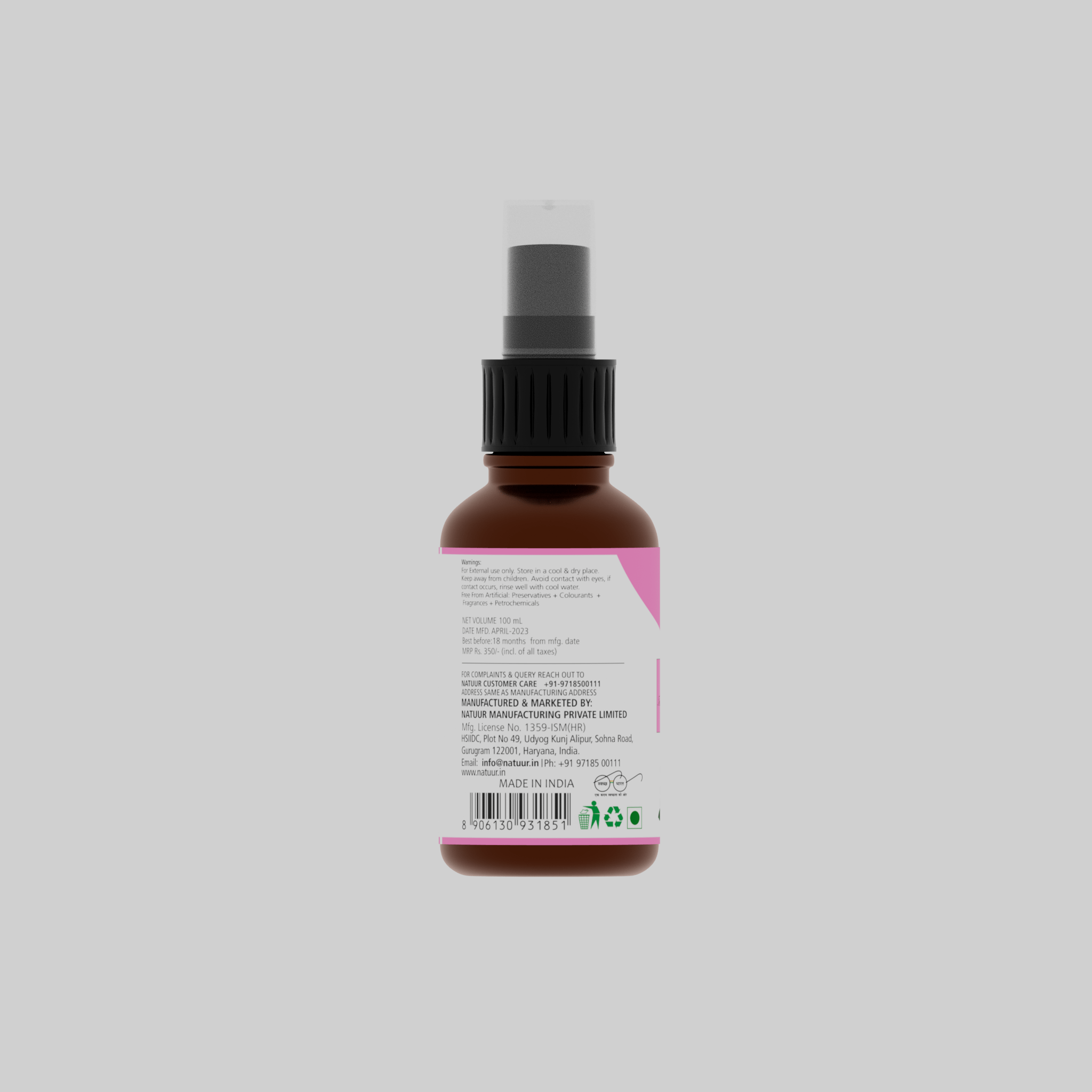 Natuur - Facial Mist Tea Rose and Jasmine - Soothing - 100 ml - Image 3