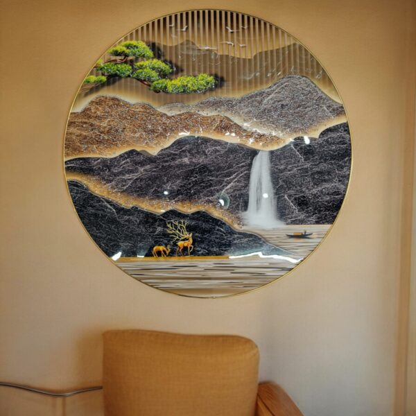 Crystal pvc painting Size:- 32inch diameter Perfect for your wall to make more classic  Painting which looks real