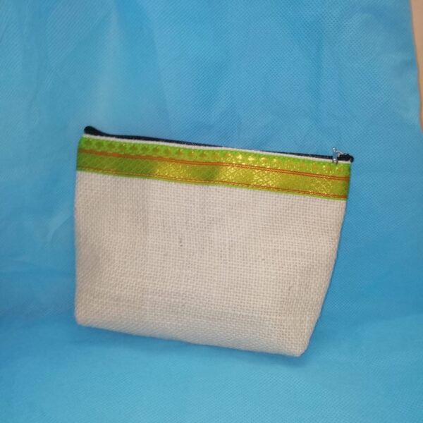 Full White Jute Return gift purse