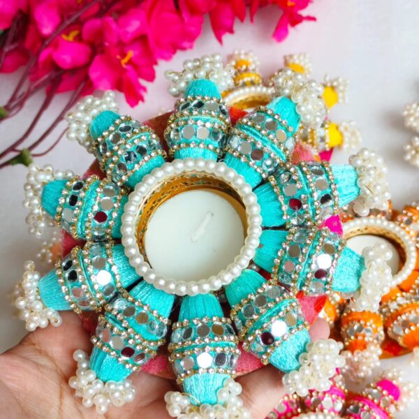 T-Light with Drum Decorated for Pooja/ Gifting