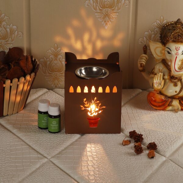 Tulsi Pot Diffuser With 2 Aroma Oil