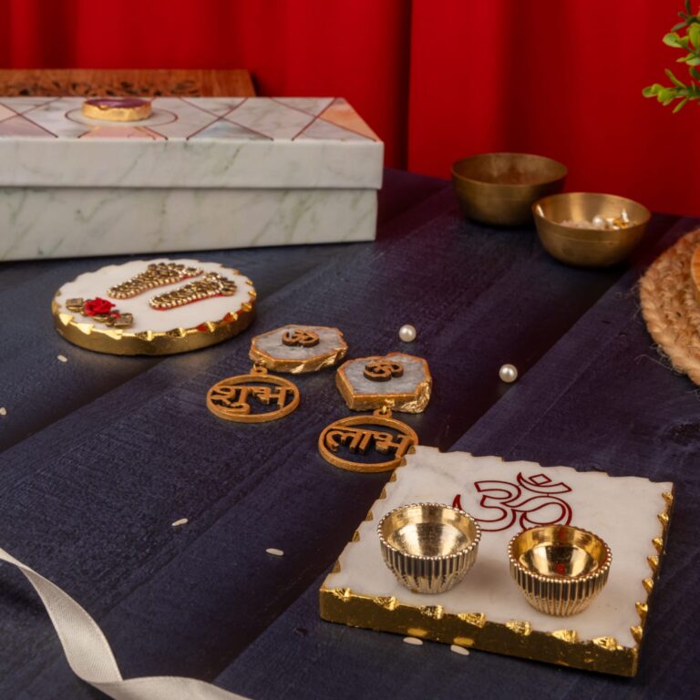 Laxmi Charan, roli, Subh Labh Stone For Diwali Gifting