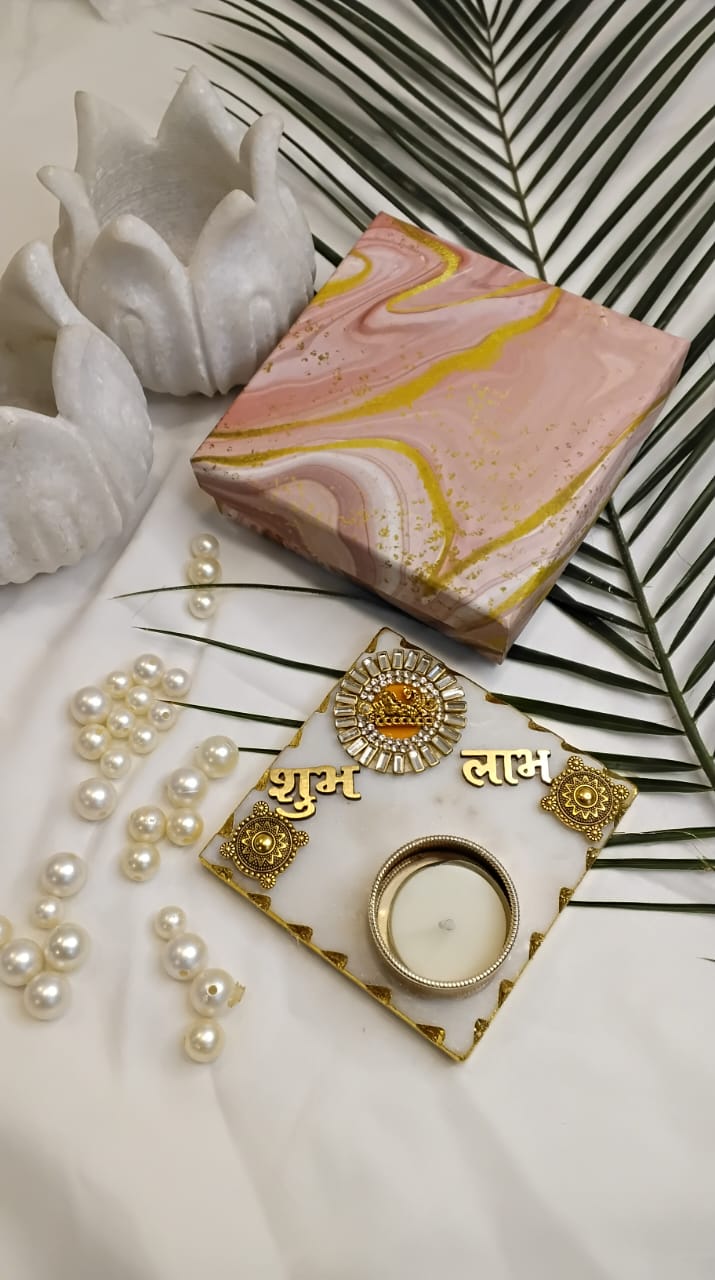 The Marble Tealight Set for Gifting - Image 2