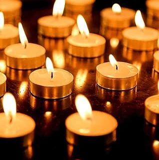 Big size White Wax Tealight Candles Set