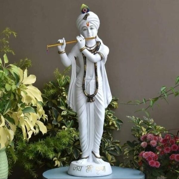 Fiber Krishna Ji Statue Krishna Ji Size:-30 Inches Material- Polyresin + Fiber