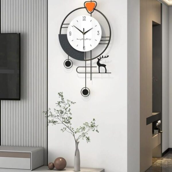 Pendulum design wall art Clock Material : Wrought Iron Size 30 inches Colour and size can be customized based on choice