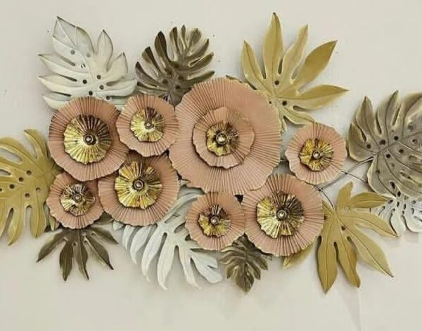 Green Leaf and Flower Wall Decor