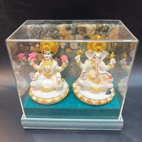 Marble Laxmi ji Ganesh ji in Box Packing Housewarming / Anniversary Gift Approx Size 9 inch Material Marble