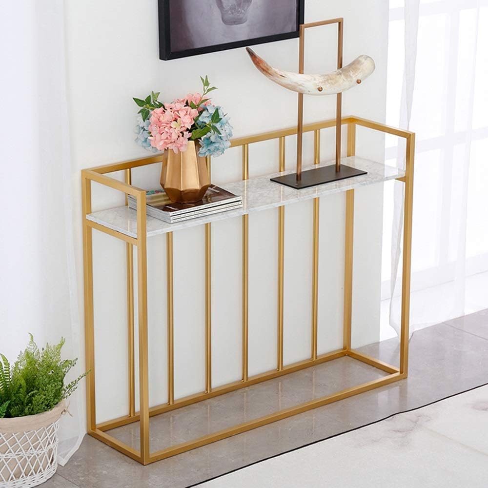 Straight Line Shaped Metal Console Table
