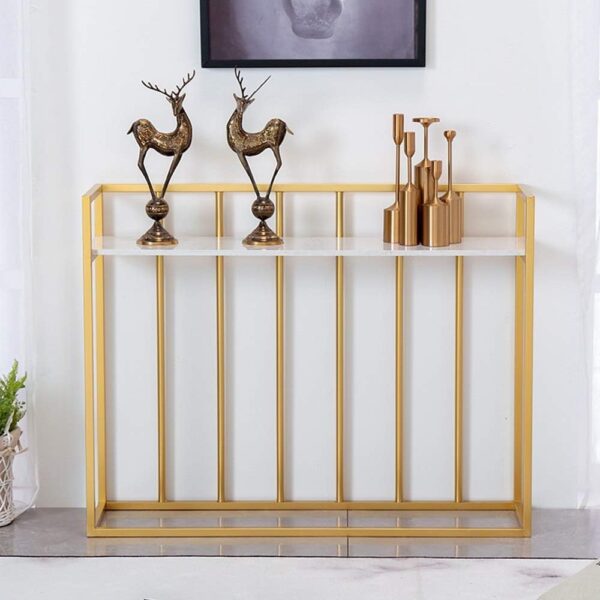 Straight Line Shaped Metal Console Table