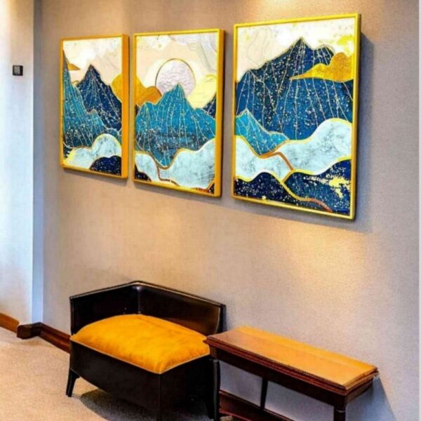 Modern Crystal painting with Mountain Art