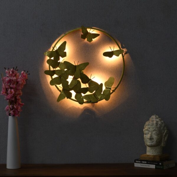 Wall Decor Butterfly Ring with led