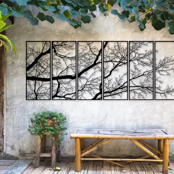 Tree Garden Metal Wall Set