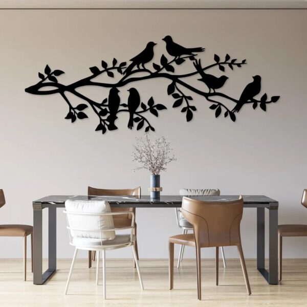 Birds on Branch Metal Wall Decor