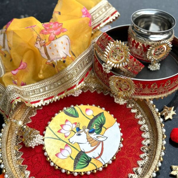 Pichwai Sajni Karwacauth set