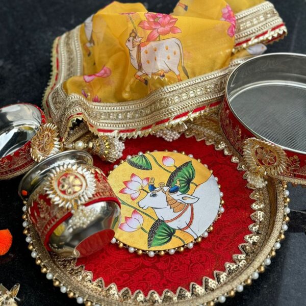 Pichwai Sajni Karwacauth set