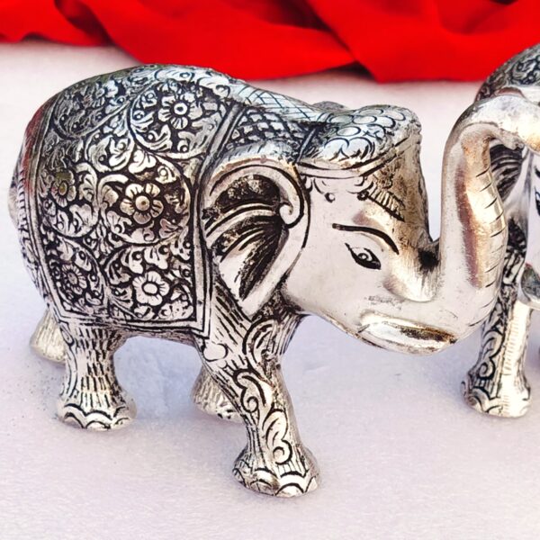 Antique German silver elephant pair
