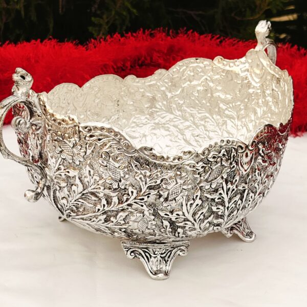 Antique German silver oval bowl/ basket