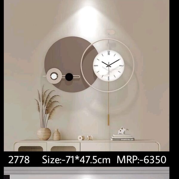 Pendulum Styled Circle Wall Clock