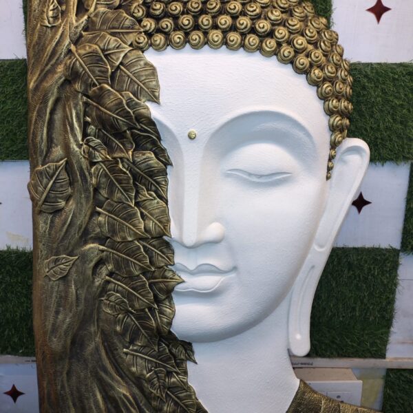Buddha Half Wood and Metal Decor