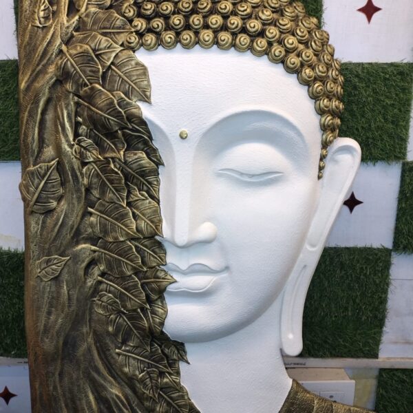 Buddha Half Wood and Metal Decor