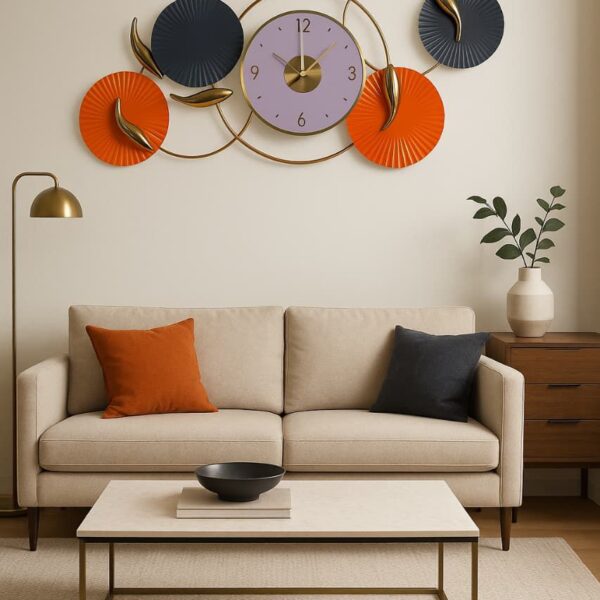 Wrinked Sharp Edge Round Wall Clock