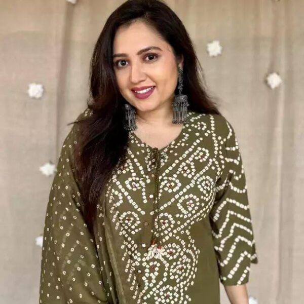 Jaipuri cotton kurti pant dupatta set