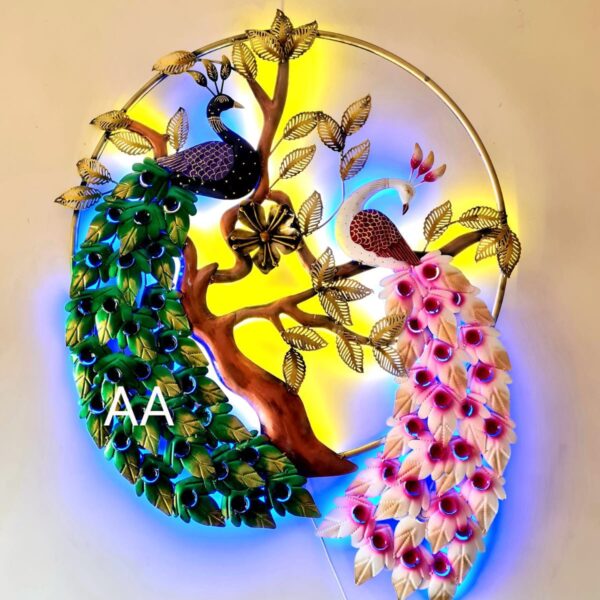 Double Peacock Ring wall Decor