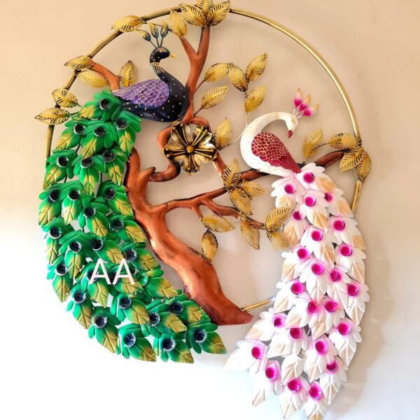 Double Peacock Ring wall Decor