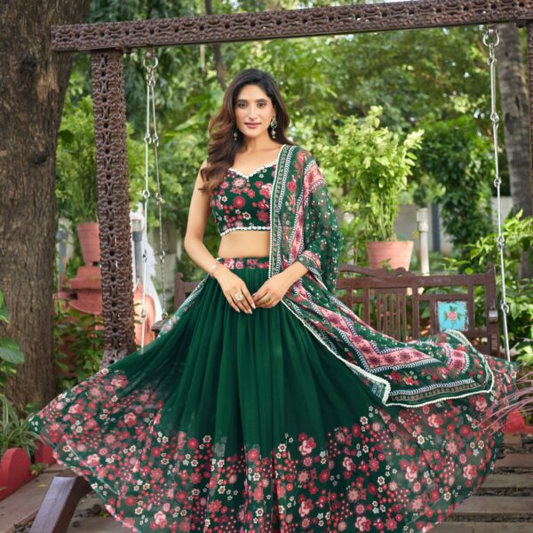 Soft Georgette digital Printed lehenga