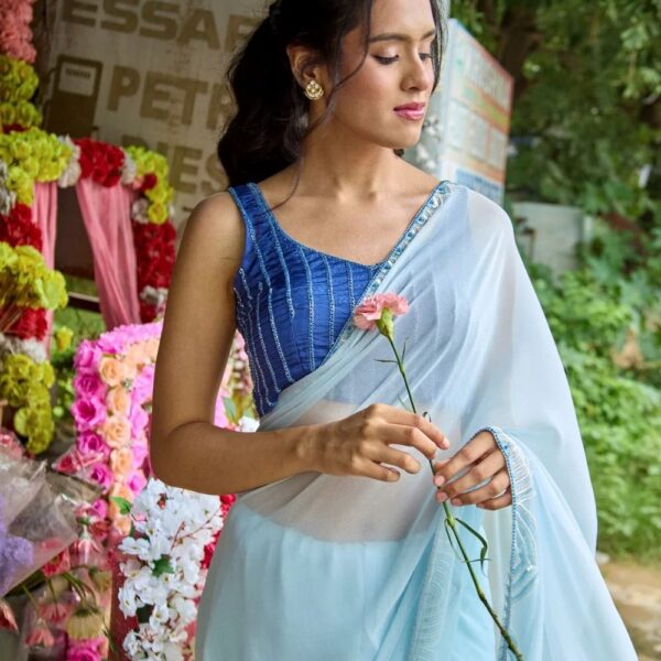 Cut Dana Hand Work Based Saree