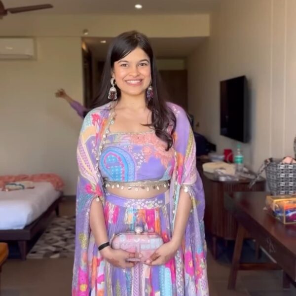 Premium Chinon Silk Lehenga With Beautiful Floral Print