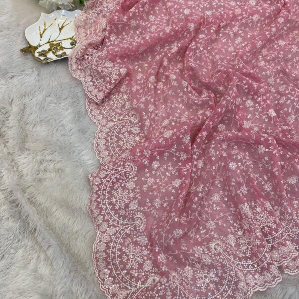 Shimmer silk fabric with pastel colour