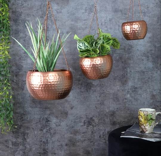 Hanging Apple Planter Set of 3