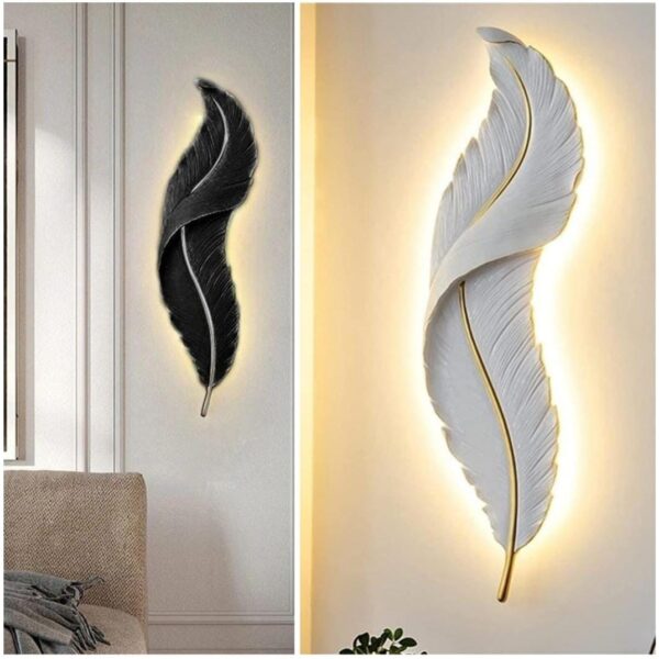 Modern wall leaf with LED Light