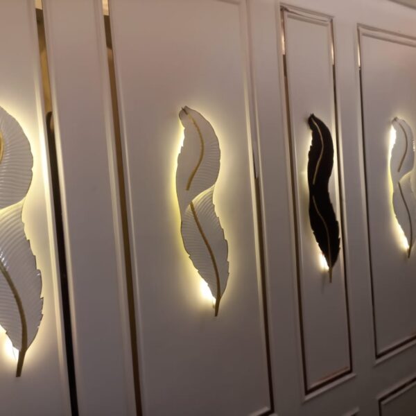 Modern wall leaf with LED Light
