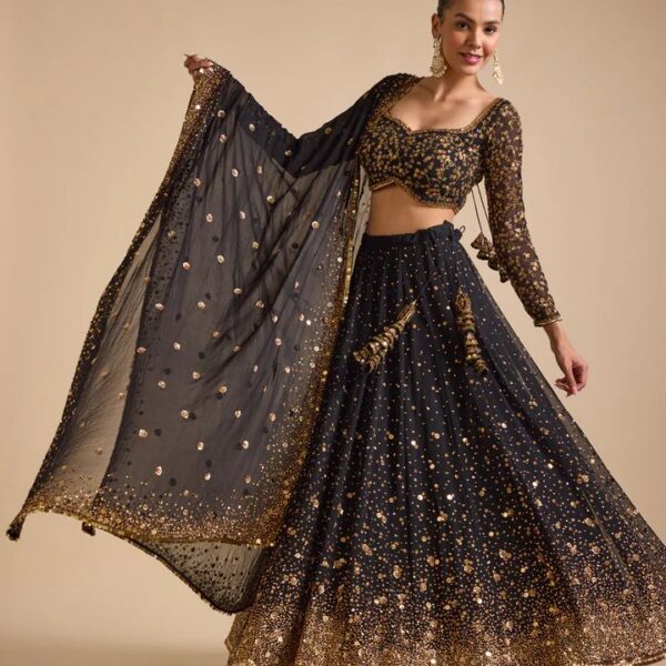 Georgette Embellished Lehenga with Work