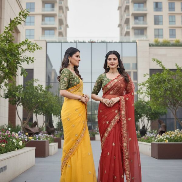 Premium Organza Silk Embellished Saree