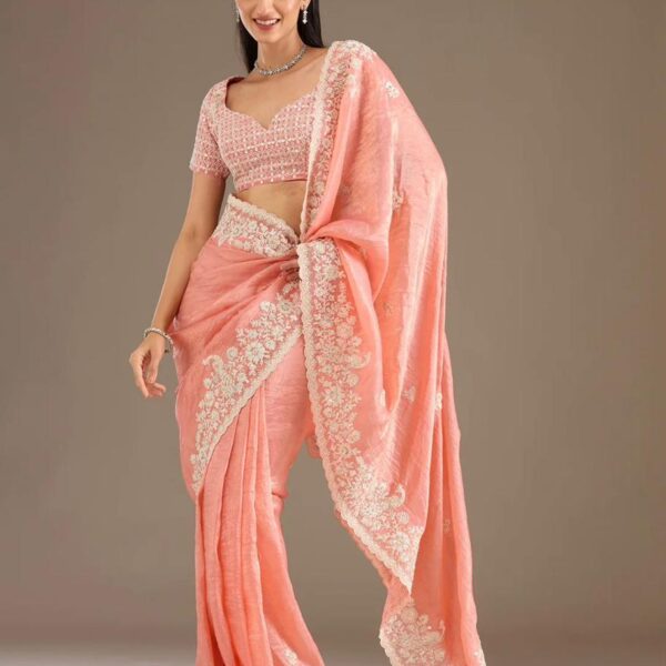Premium Crunchy Fabric Saree True Blend