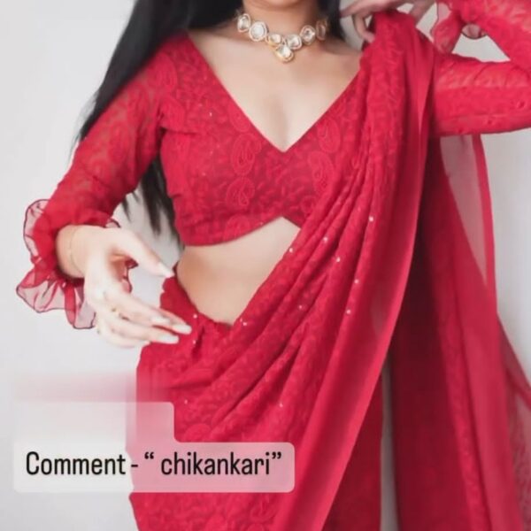 Premium Georgette Embellished Saree