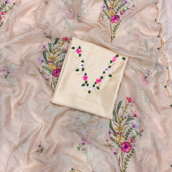 Floral Print Soft Tebby Silk Saree