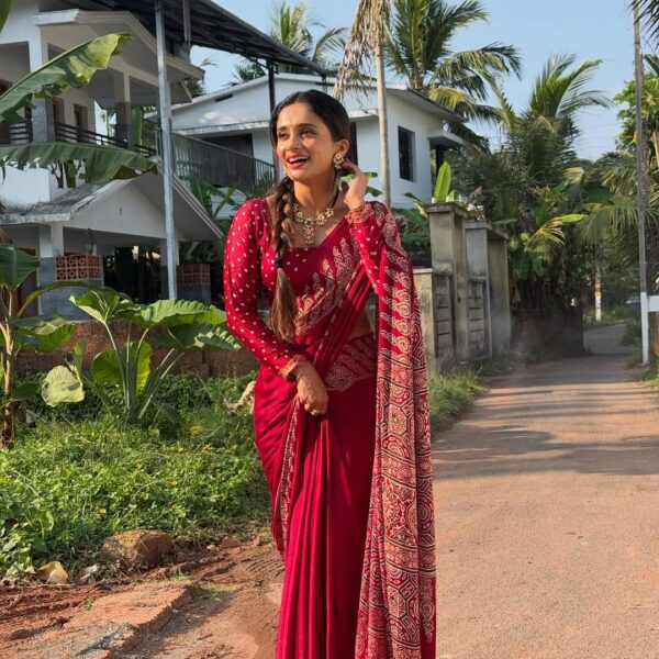 Lagdi pure Gajji Soft Silk saree