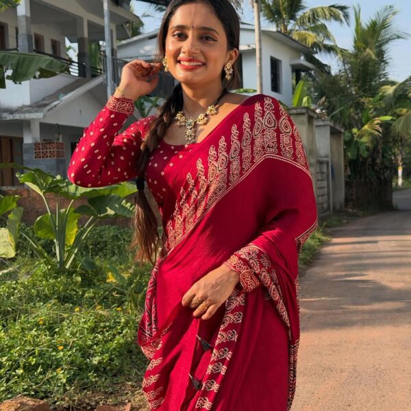 Lagdi pure Gajji Soft Silk saree