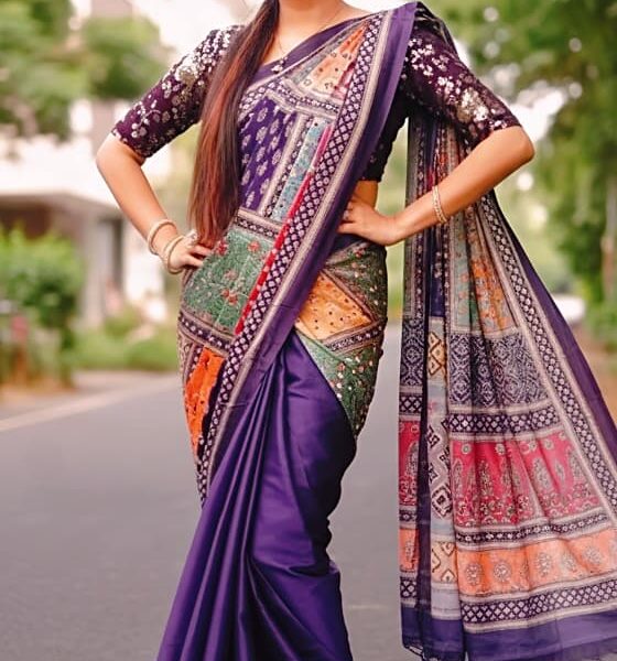 Heavy Masakali saree with bandhej digital print